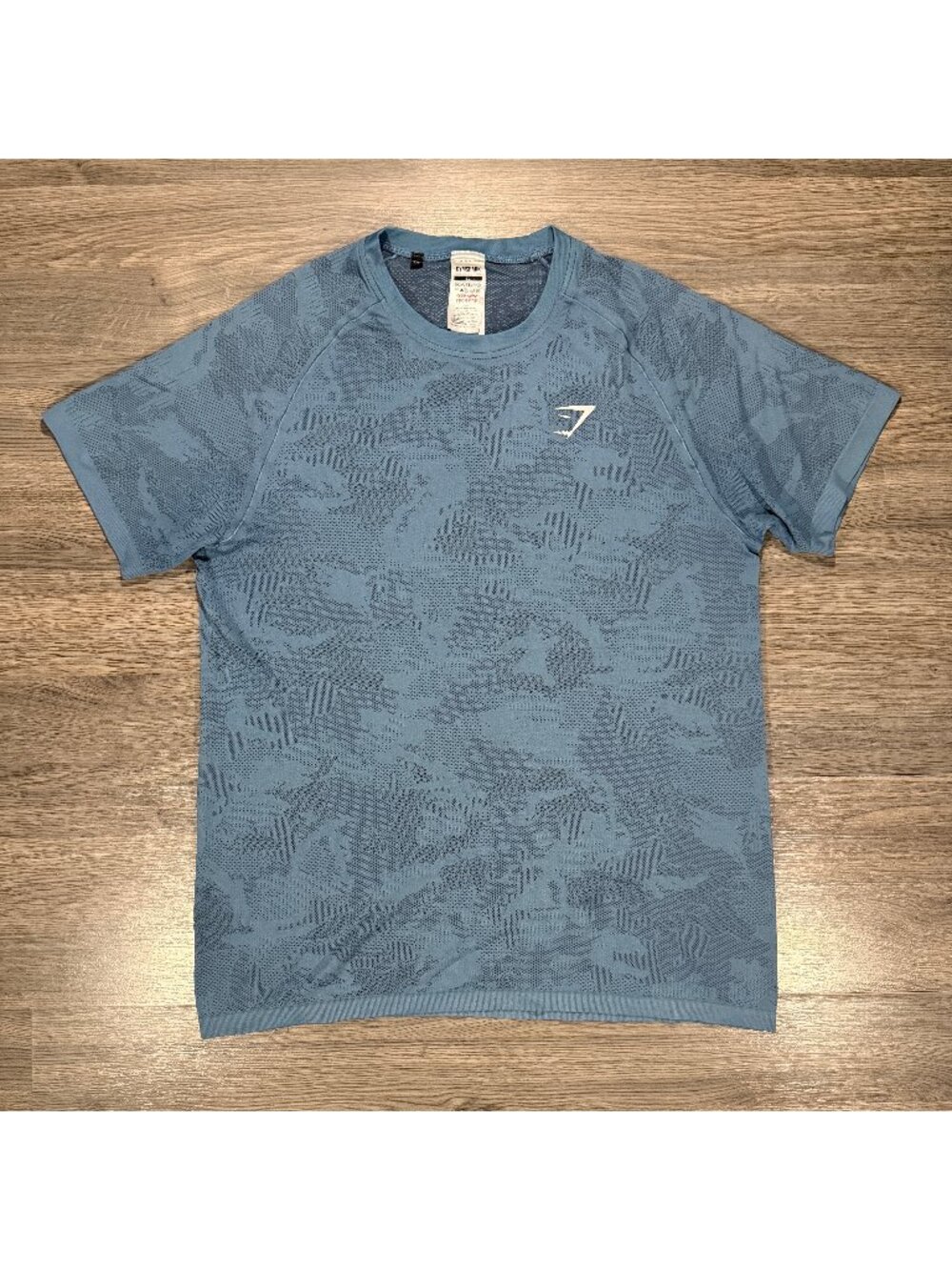 Gymshark Men's Geo Seamless T-Shirt - Blue